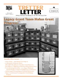 Legacy Grant Team Makes Great Progress!