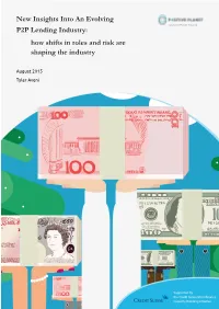 New Insights Into an Evolving P2P Lending Industry: How Shifts in Roles