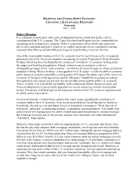 RIGHTING the UPSIDE-DOWN ECONOMY: CREATING a SUSTAINABLE RECOVERY Transcript July 1, 2004