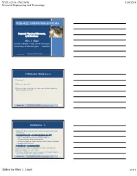 Tcss 422: Operating Systems