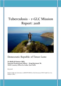 Tuberculosis – R-GLC Mission Report: 2018