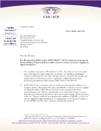 Broadcasting Public Notice CRTC 2003-67