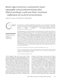 (Laksebugt), South-West Disko, Greenland – Implications for Sea-Level Reconstructions