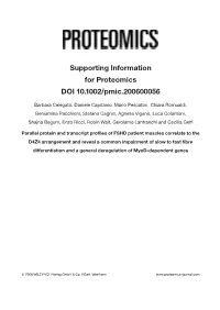 Supporting Information for Proteomics DOI 10.1002/Pmic.200600056