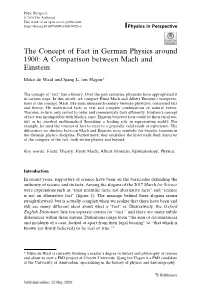 The Concept of Fact in German Physics Around 1900: a Comparison Between Mach and Einstein