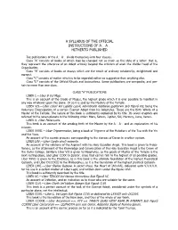 A Syllabus of the Official Instructions of A∴ A∴ Hitherto Published