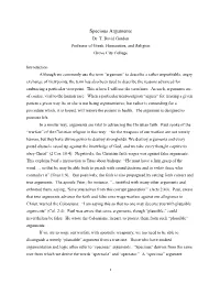 Gordon, Specious Arguments