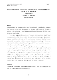 Karen Blixen's Humour – with Reference to Kierkegaard And