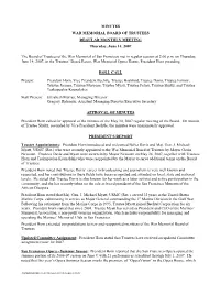 MINUTES WAR MEMORIAL BOARD of TRUSTEES REGULAR MONTHLY MEETING Thursday, June 14, 2007