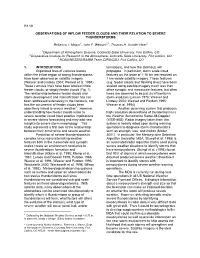 P2.19 Observations of Inflow Feeder Clouds and Their