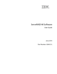 Serveraid-M Software User Guide