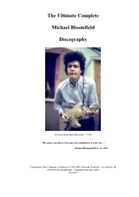 The Ultimate Complete Michael Bloomfield Discography