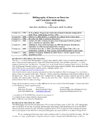 Bibliography of Sources on Dena'ina and Cook Inlet Anthropology, Version