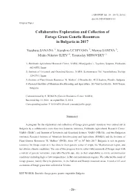 Collaborative Exploration and Collection of Forage Grass Genetic Resources in Bulgaria in 2017