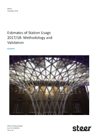 Estimates of Station Usage 2017/18: Methodology and Validation