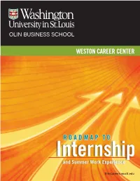 INTERNSHIP GUIDE Roadmap to Internship and Summer Work Experience