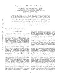 Lyapunov Potential Description for Laser Dynamics