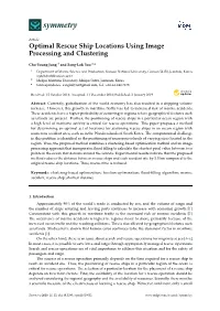 Optimal Rescue Ship Locations Using Image Processing and Clustering