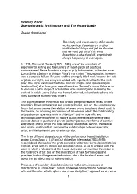 Scenodynamic Architecture and the Avant Garde Sozita Goudouna