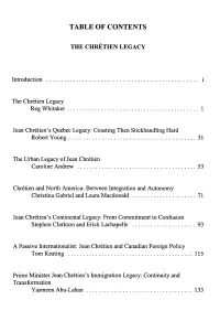 Table of Contents