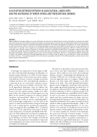 Association Between Patterns in Agricultural Landscapes and the Abundance of Wheat Aphids and Their Natural Enemies