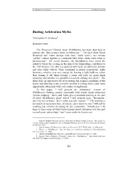 Busting Arbitration Myths