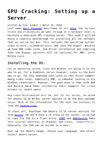 GPU Cracking