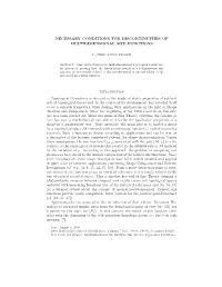 NECESSARY CONDITIONS for DISCONTINUITIES of MULTIDIMENSIONAL SIZE FUNCTIONS Introduction Topological Persistence Is Devoted to T