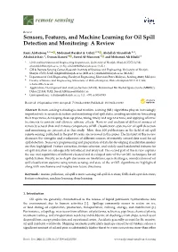 Sensors, Features, and Machine Learning for Oil Spill Detection and Monitoring: a Review