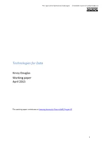 Technologies for Data