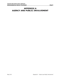 Appendix a Agency and Public Involvement
