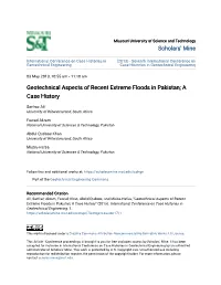 Geotechnical Aspects of Recent Extreme Floods in Pakistan; a Case History