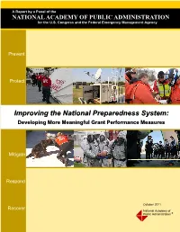 Improving the National Preparedness System