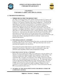 Office of Field Operations Uniform Wear Policy