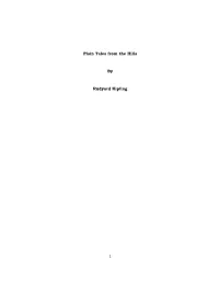 Plain Tales from the Hills by Rudyard Kipling