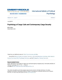 Psychology of Cargo Cults and Contemporary Cargo Security