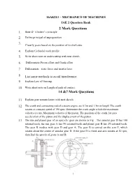 2 Mark Questions 14 &7 Mark Questions