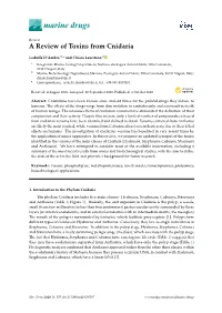 A Review of Toxins from Cnidaria