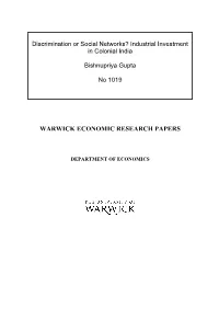 Risk, Information and Capital Flows: the Industrial Divide Between