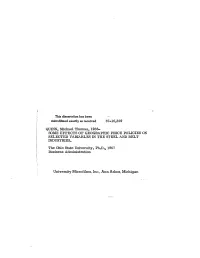 Some Effects of Geographic Price Policies on Selected Variables in the Steel and Belt Industries