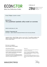 The Quasilinear Quadratic Utility Model: an Overview