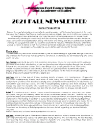 2021 Fall Newsletter