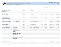 Ambassadorial Assignments Overseas