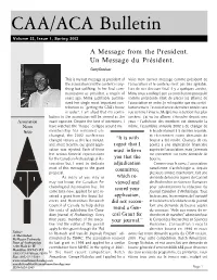 CAA/ACA Bulletin