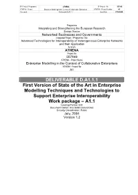 DELIVERABLE D.A1.1.1 First Version of State of the Art in Enterprise