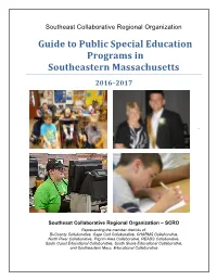 Guide to Public Special Education Programs in Southeastern Massachusetts