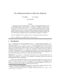 On Orthogonal Matrices with Zero Diagonal