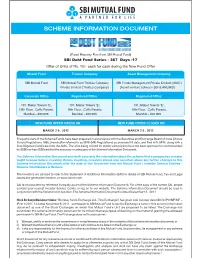 Scheme Information Document