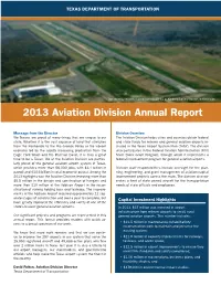 2013 Aviation Division Annual Report