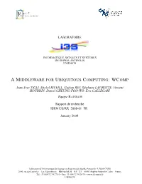 A Middleware for Ubiquitous Computing: Wcomp